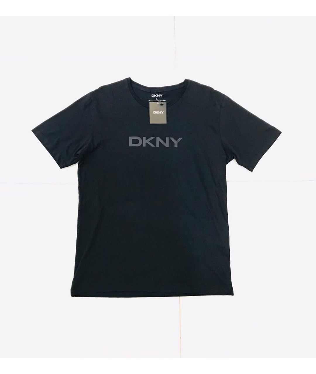 DKNY Темно-синяя хлопковая футболка, фото 6