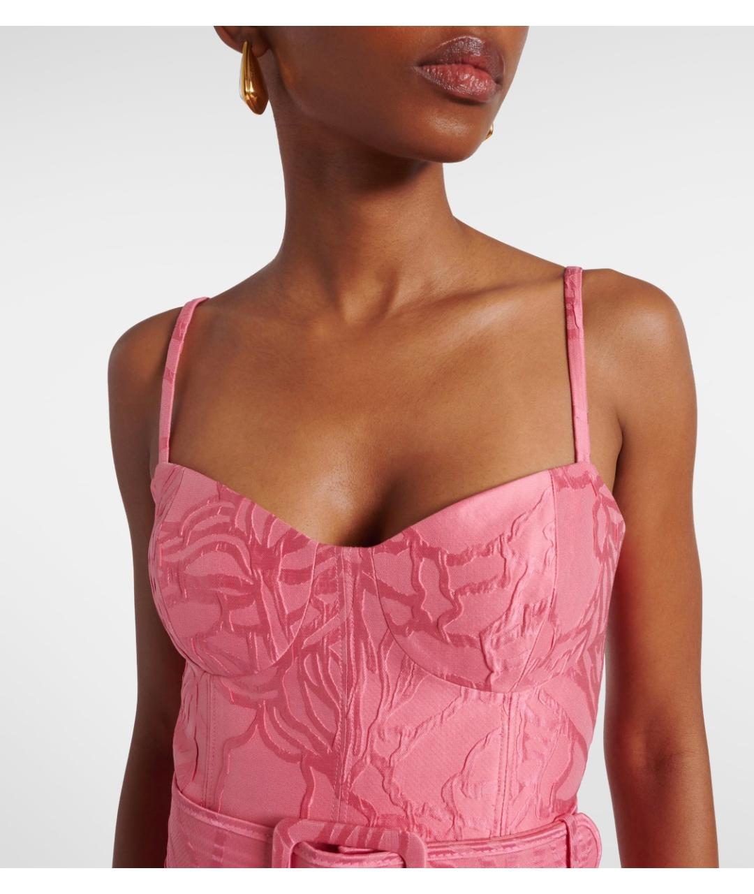 REBECCA VALLANCE Розовое полиэстеровое коктейльное платье, фото 4