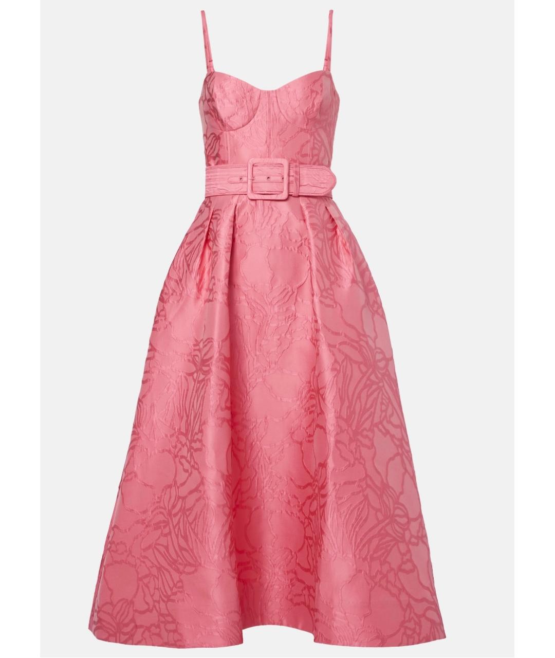 REBECCA VALLANCE Розовое полиэстеровое коктейльное платье, фото 5