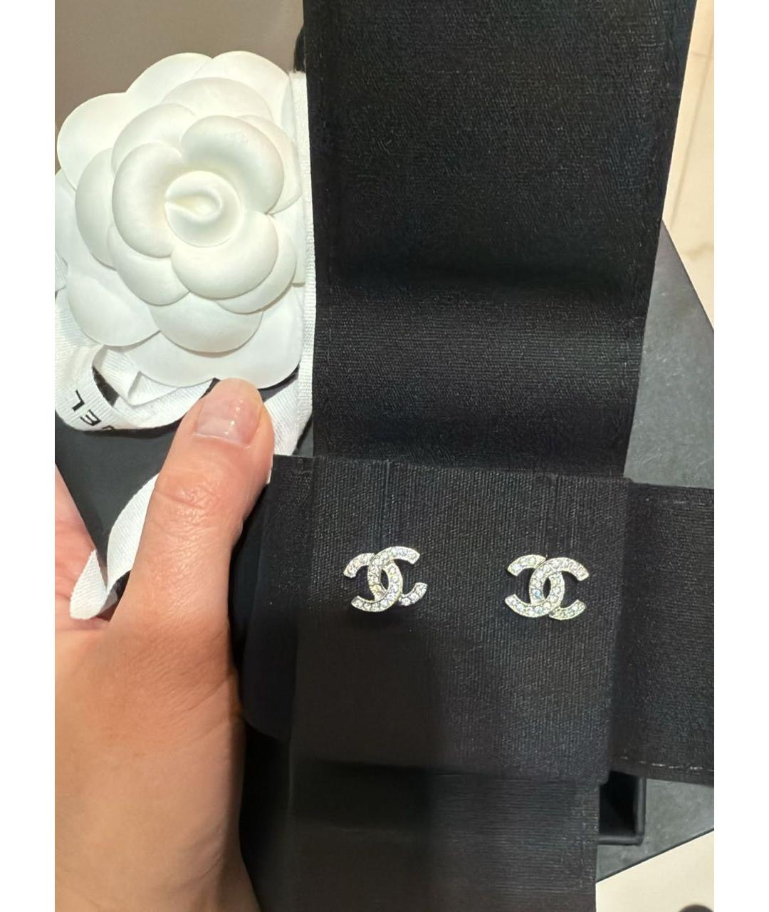 CHANEL Серебряные серьги, фото 2