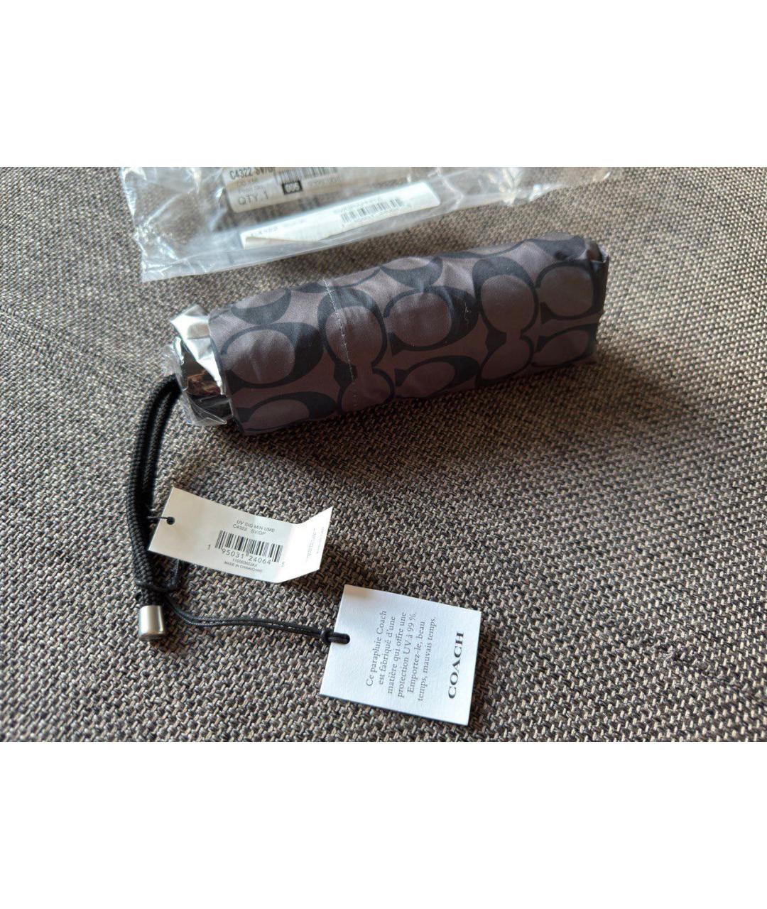 COACH Коричневый зонт, фото 6