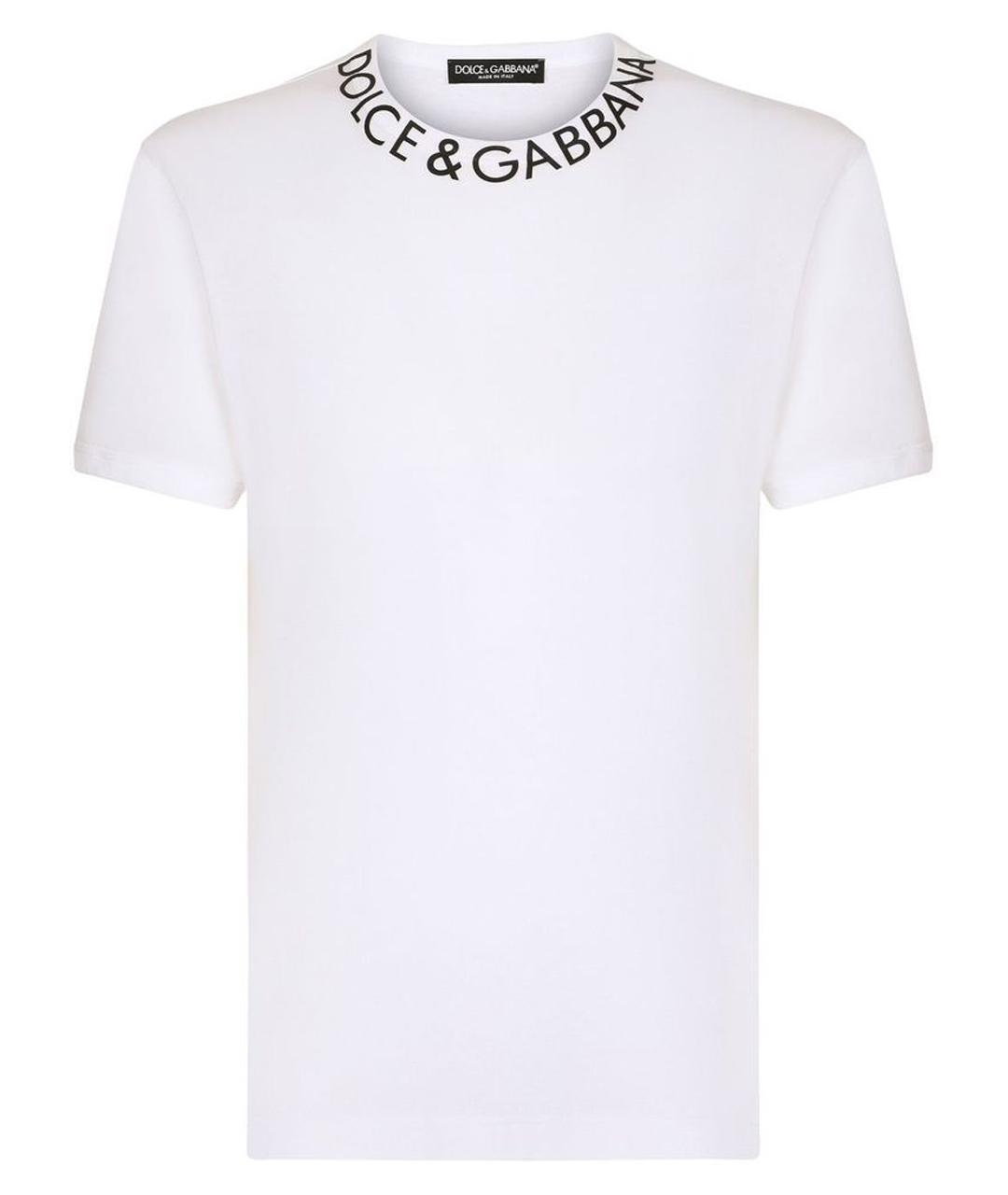 DOLCE&GABBANA Белая хлопковая футболка, фото 1