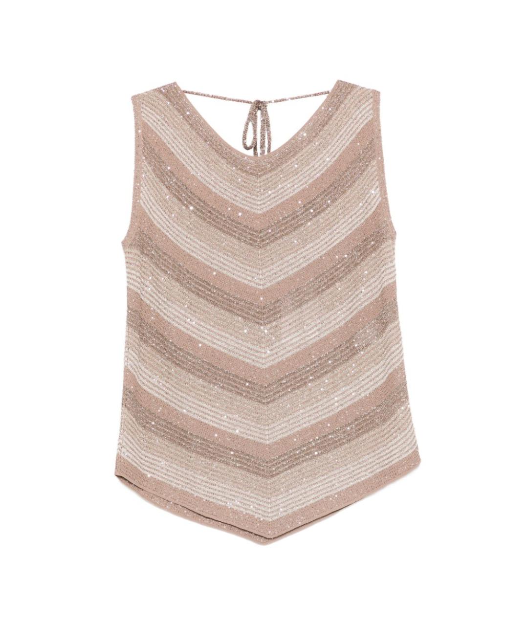 D.EXTERIOR Бежевая вискозная майка, фото 1