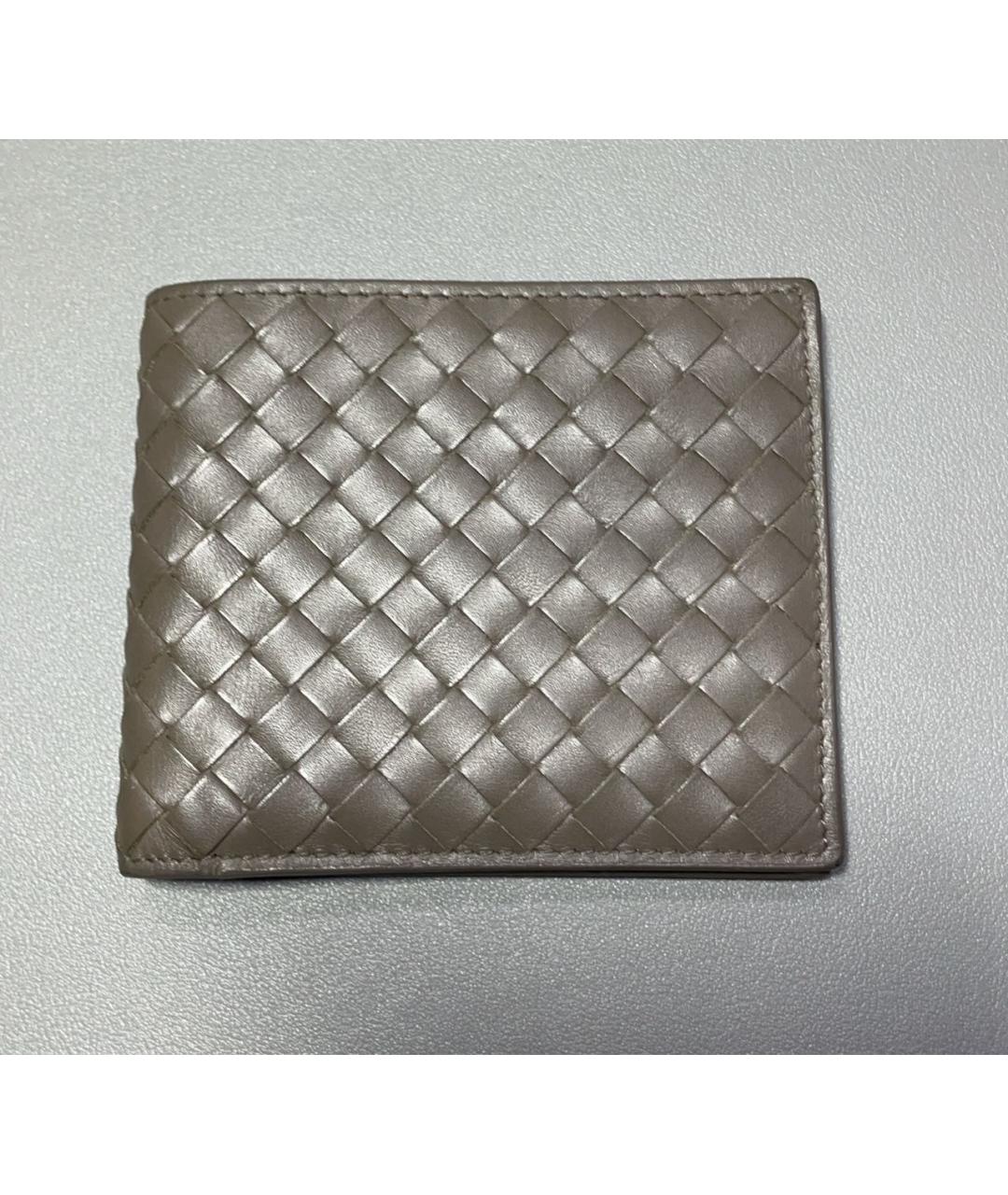 BOTTEGA VENETA Хаки кожаный кошелек, фото 2