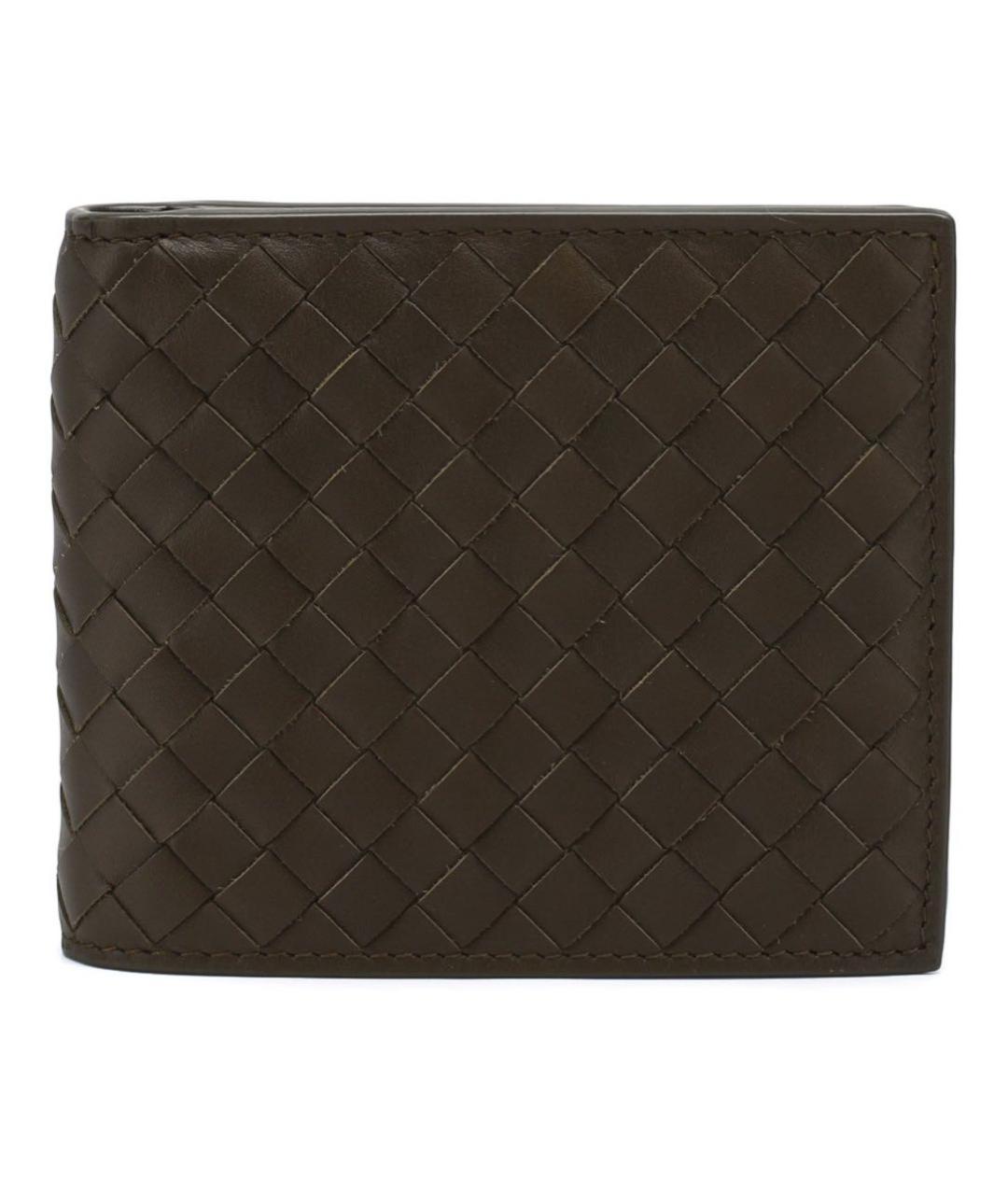 BOTTEGA VENETA Хаки кожаный кошелек, фото 9