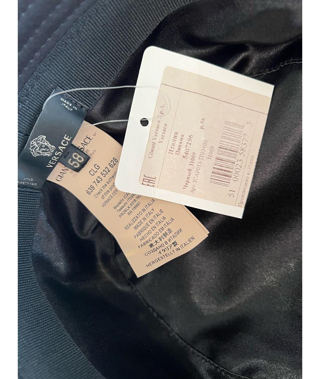 VERSACE Черная синтетическая панама, фото 3