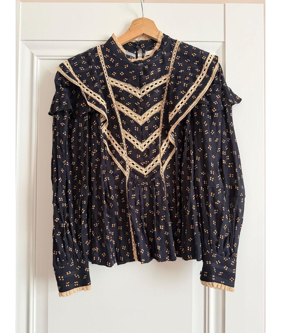 ISABEL MARANT ETOILE Темно-синяя хлопковая блузы, фото 6