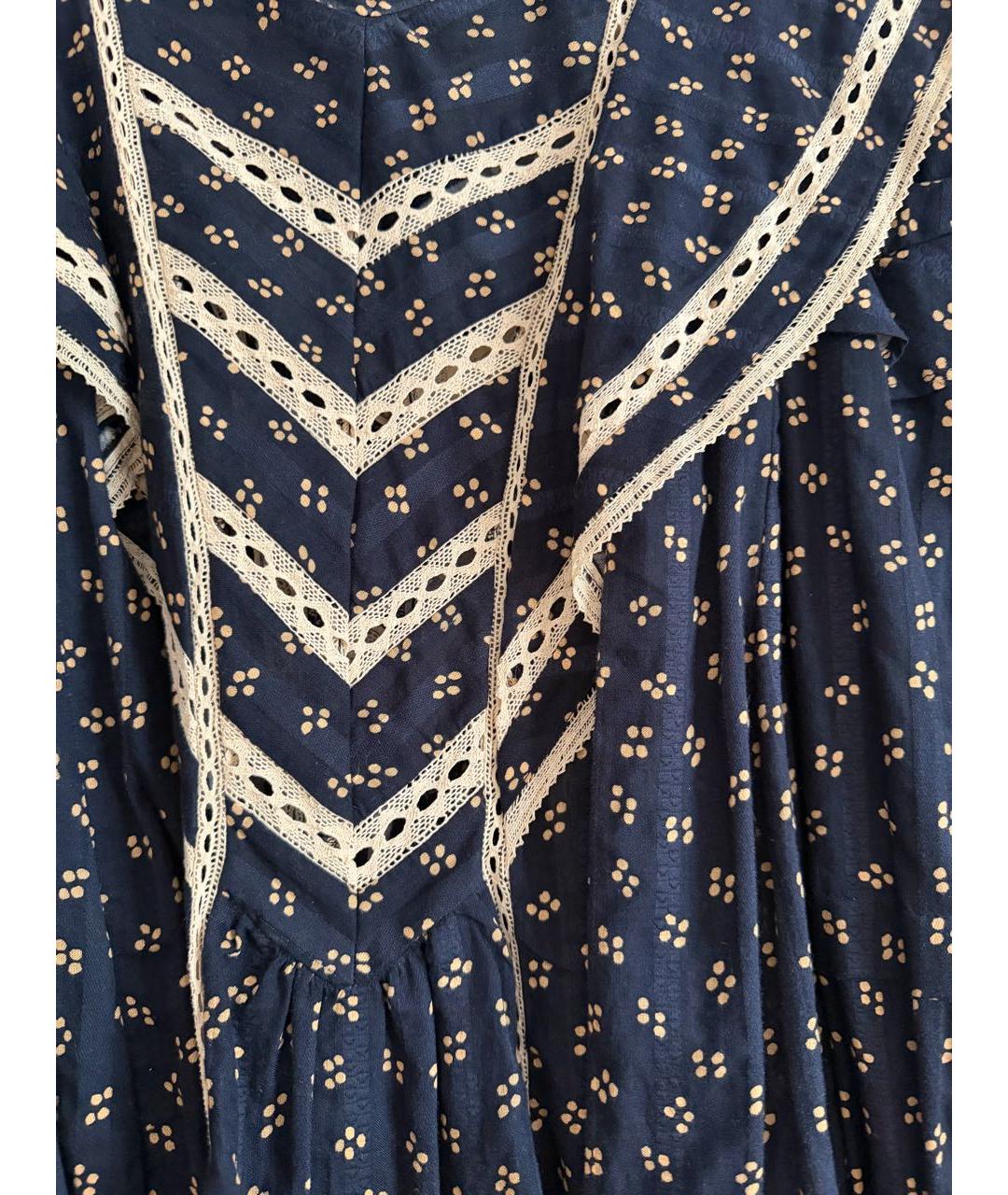 ISABEL MARANT ETOILE Темно-синяя хлопковая блузы, фото 3