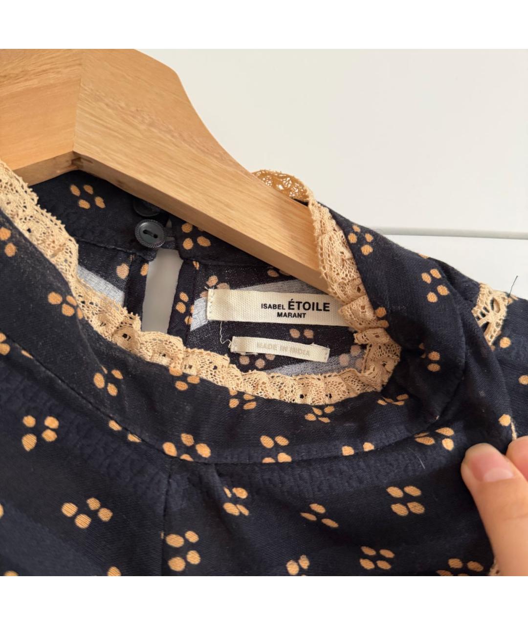 ISABEL MARANT ETOILE Темно-синяя хлопковая блузы, фото 2