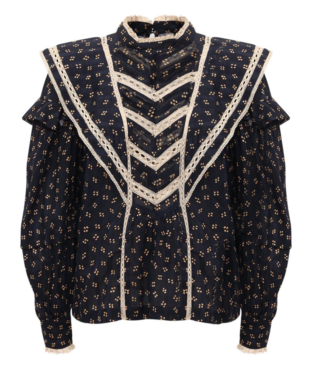 ISABEL MARANT ETOILE Темно-синяя хлопковая блузы, фото 1