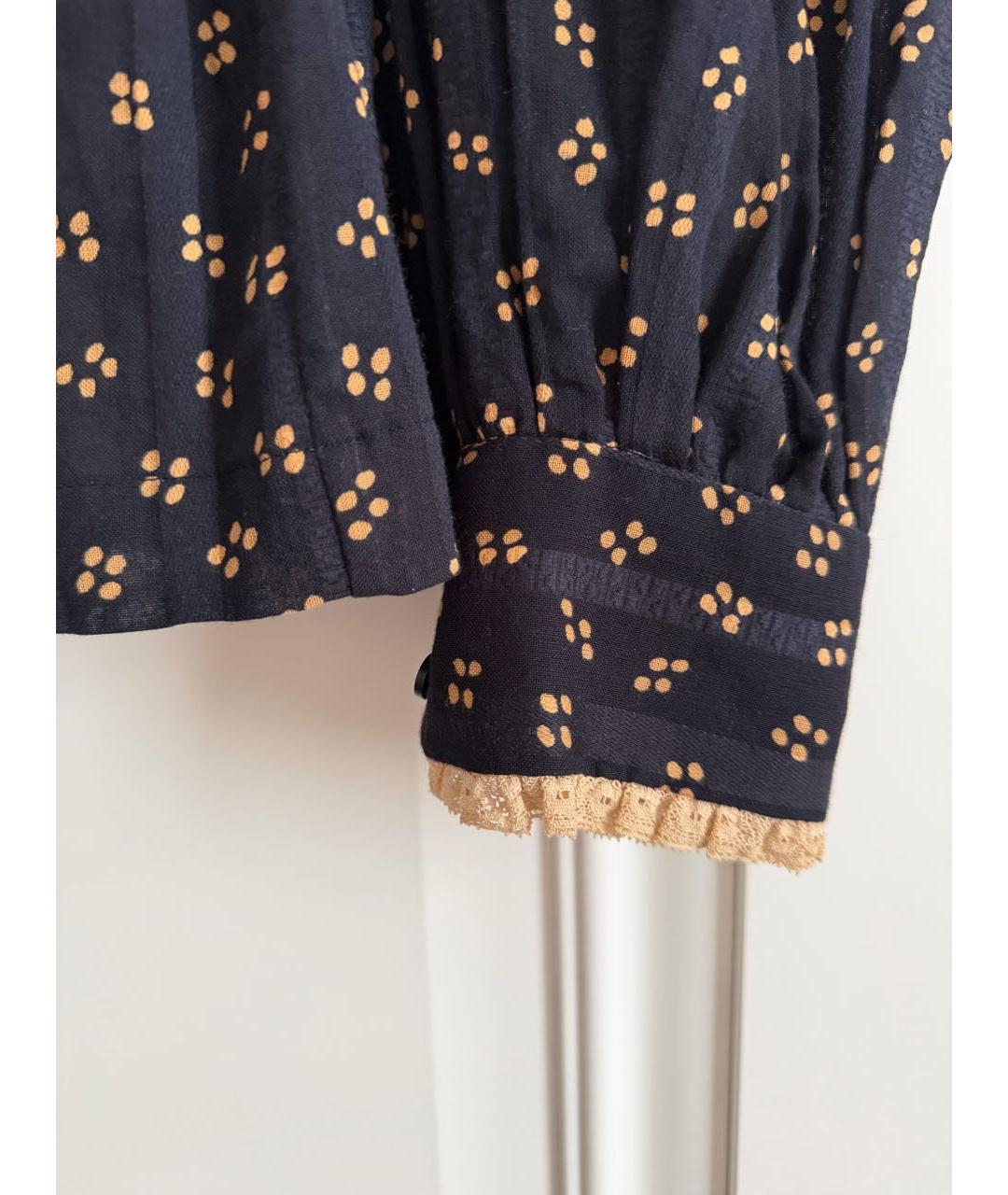 ISABEL MARANT ETOILE Темно-синяя хлопковая блузы, фото 5