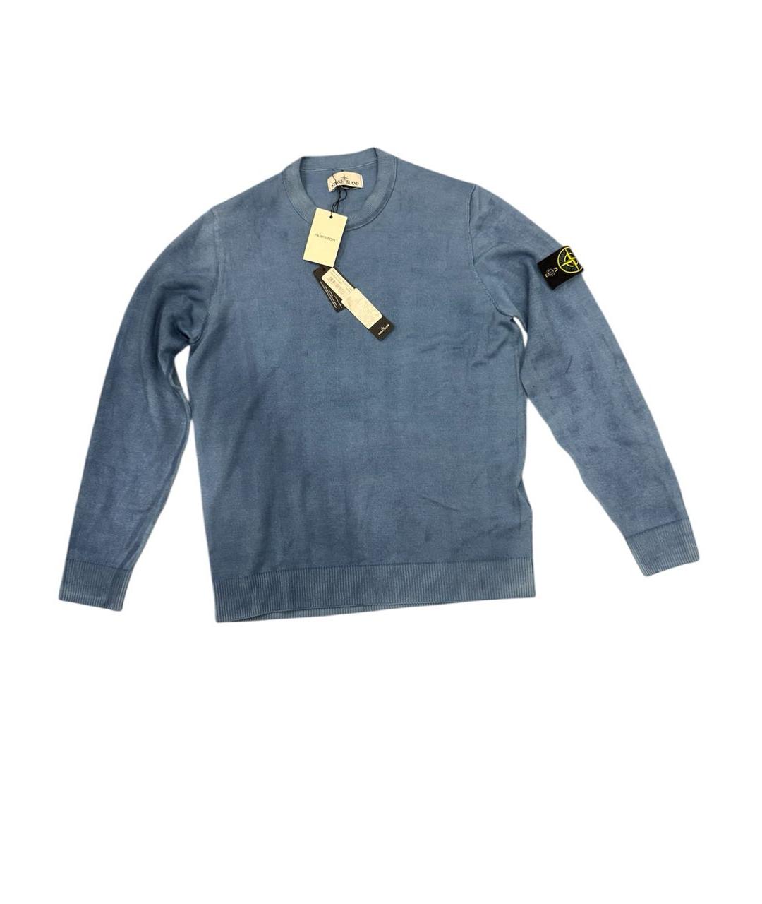 STONE ISLAND Синий шерстяной джемпер / свитер, фото 4