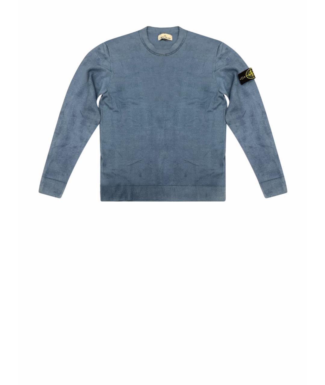 STONE ISLAND Синий шерстяной джемпер / свитер, фото 1