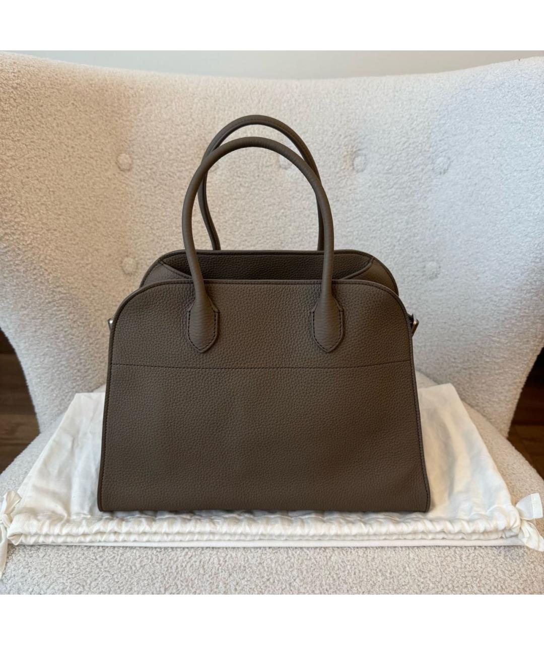 THE ROW Серая кожаная сумка через плечо, фото 2