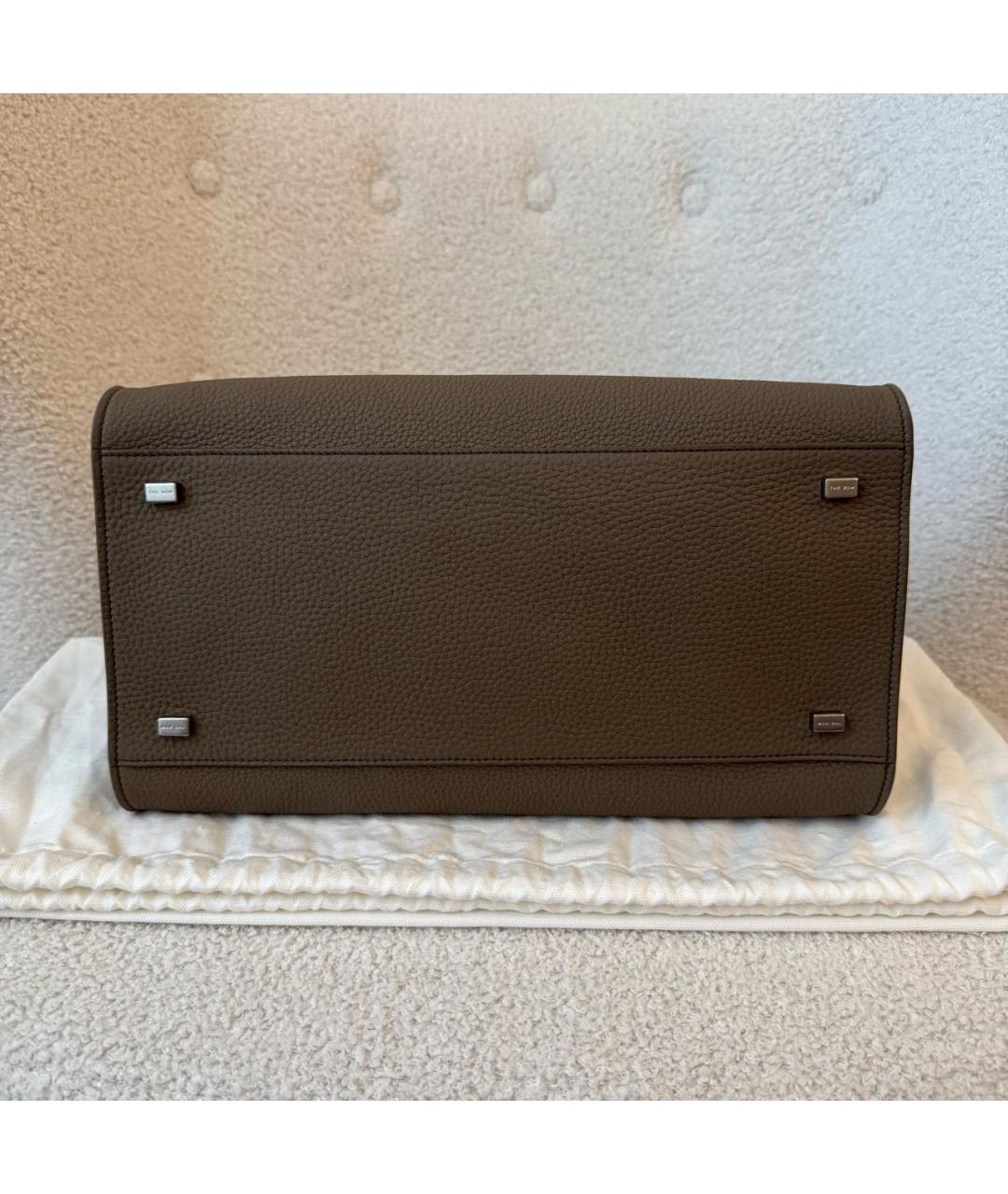 THE ROW Серая кожаная сумка через плечо, фото 6