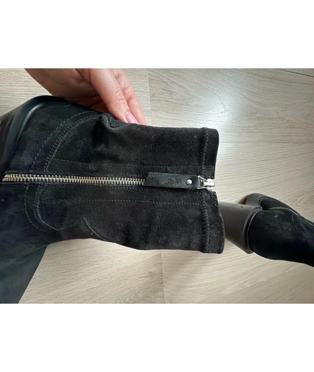 VIC MATIE Черные замшевые ботильоны, фото 5