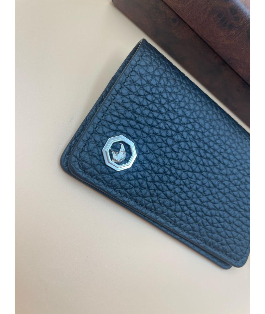 STEFANO RICCI Черный кожаный кардхолдер, фото 3