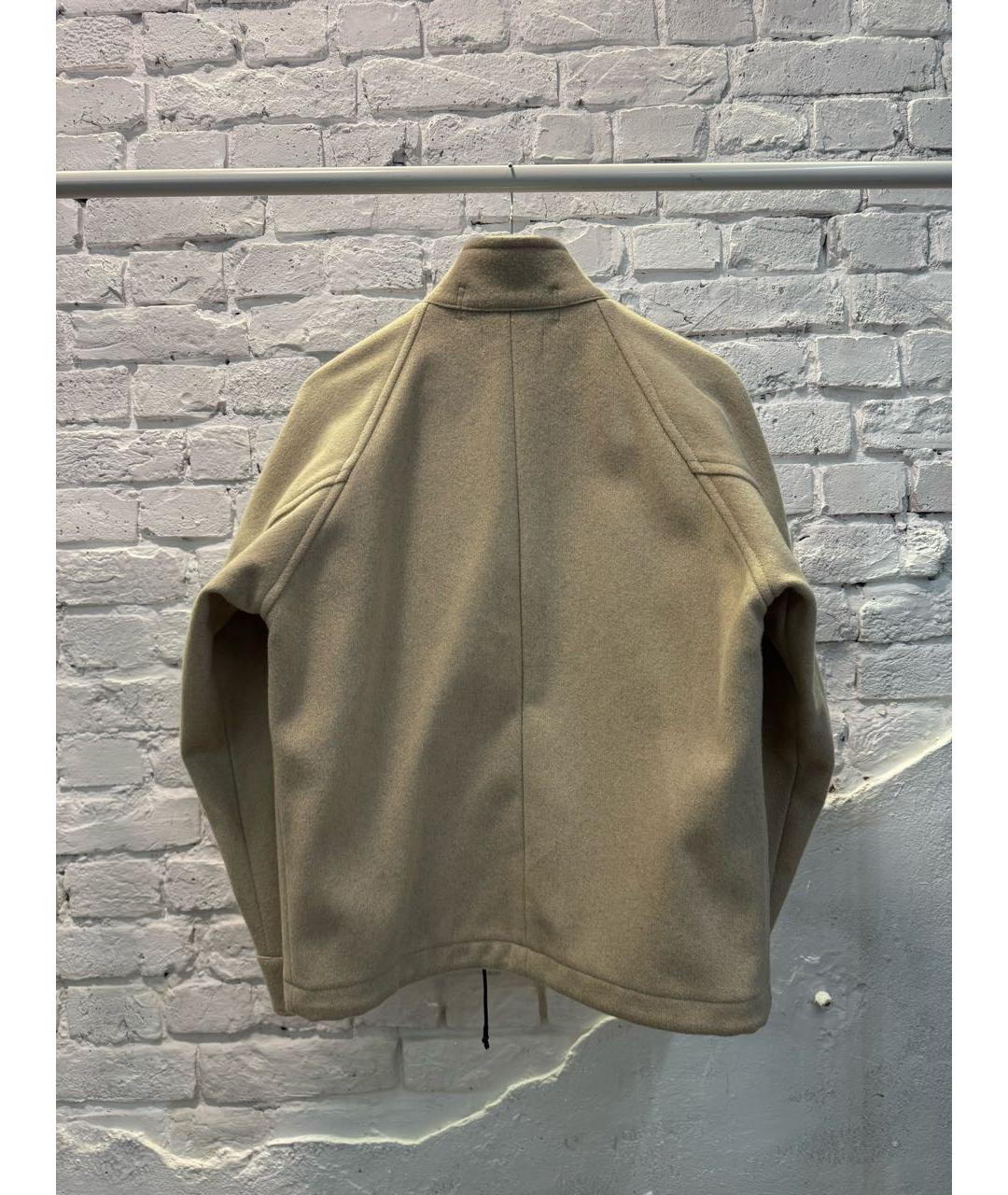 STONE ISLAND Бежевое шерстяное пальто, фото 4