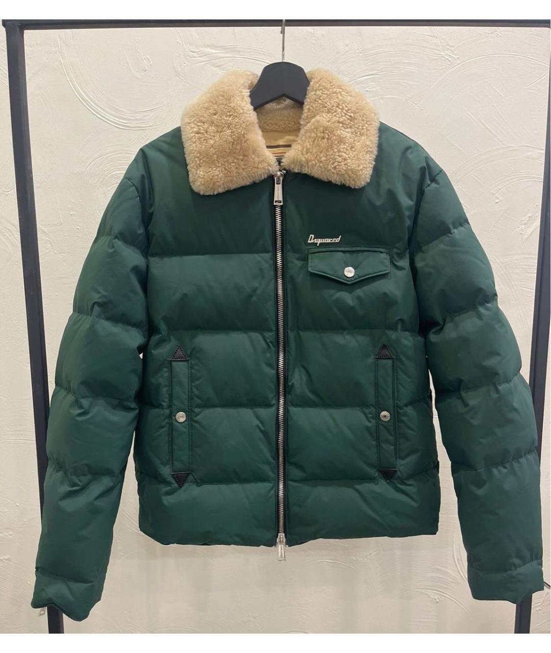 DSQUARED2 Зеленый пуховик, фото 4