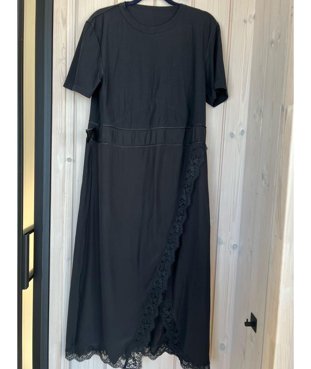 BURBERRY Черное шелковое повседневное платье, фото 5