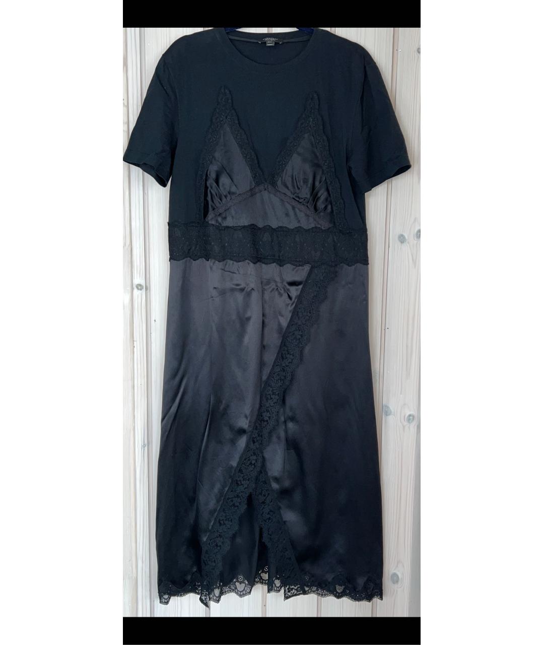 BURBERRY Черное шелковое повседневное платье, фото 7