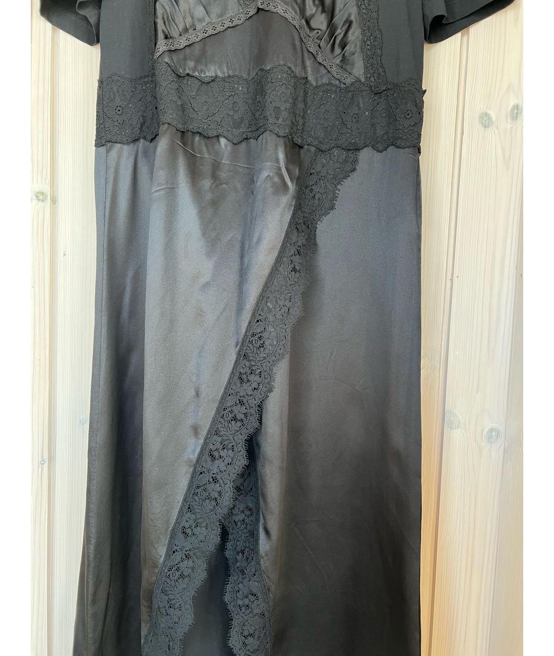 BURBERRY Черное шелковое повседневное платье, фото 6