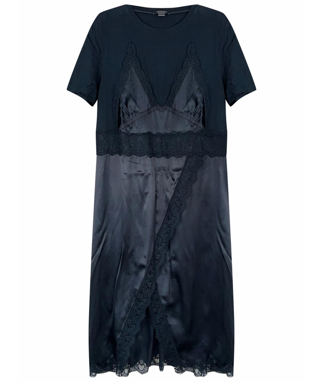 BURBERRY Черное шелковое повседневное платье, фото 1