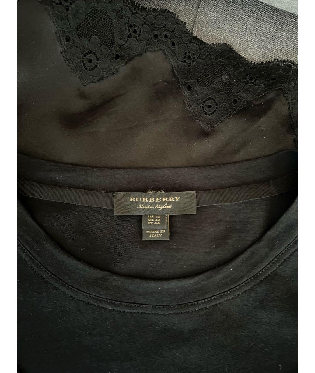 BURBERRY Черное шелковое повседневное платье, фото 3