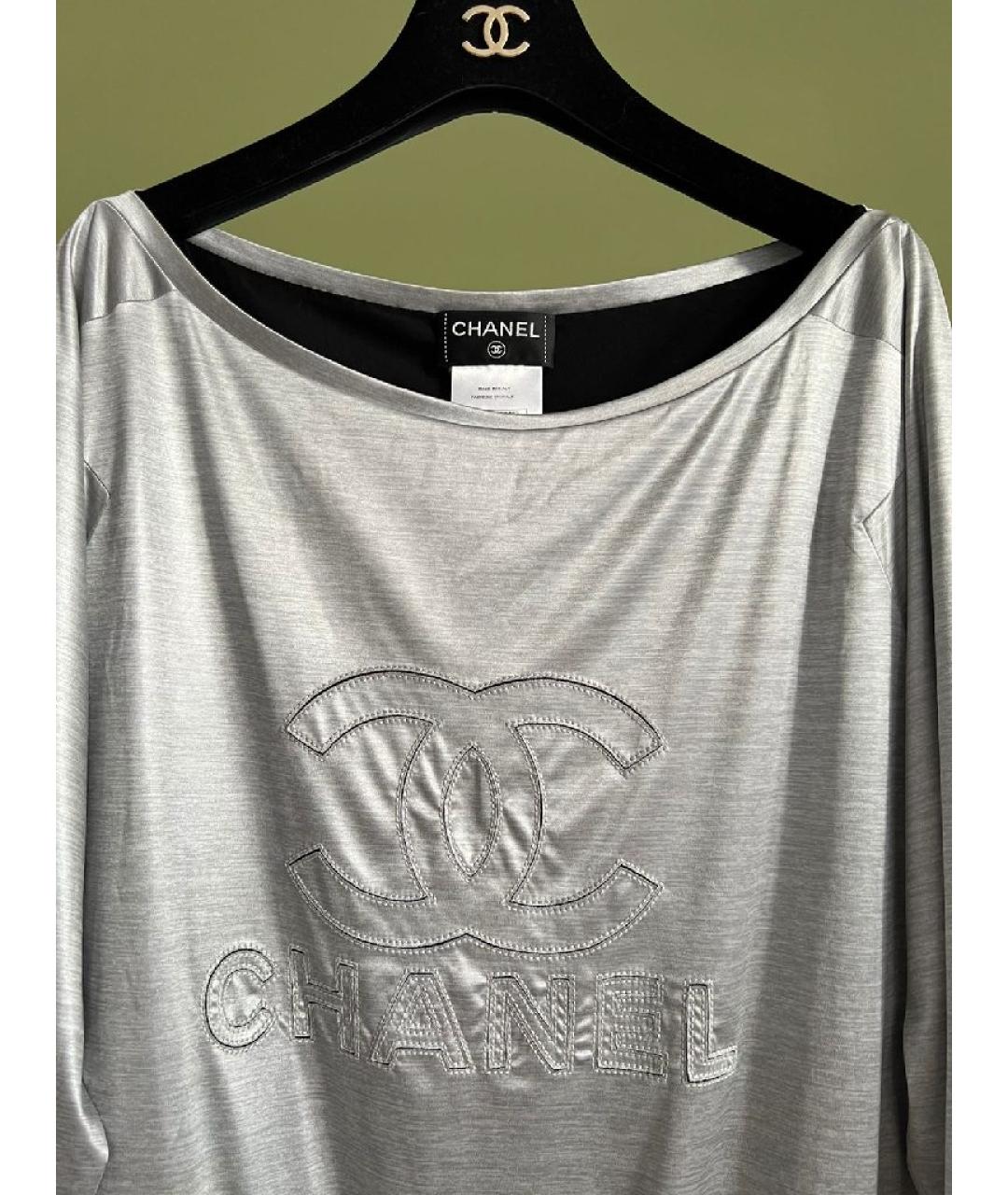 CHANEL Серебряная спортивная куртка, фото 3