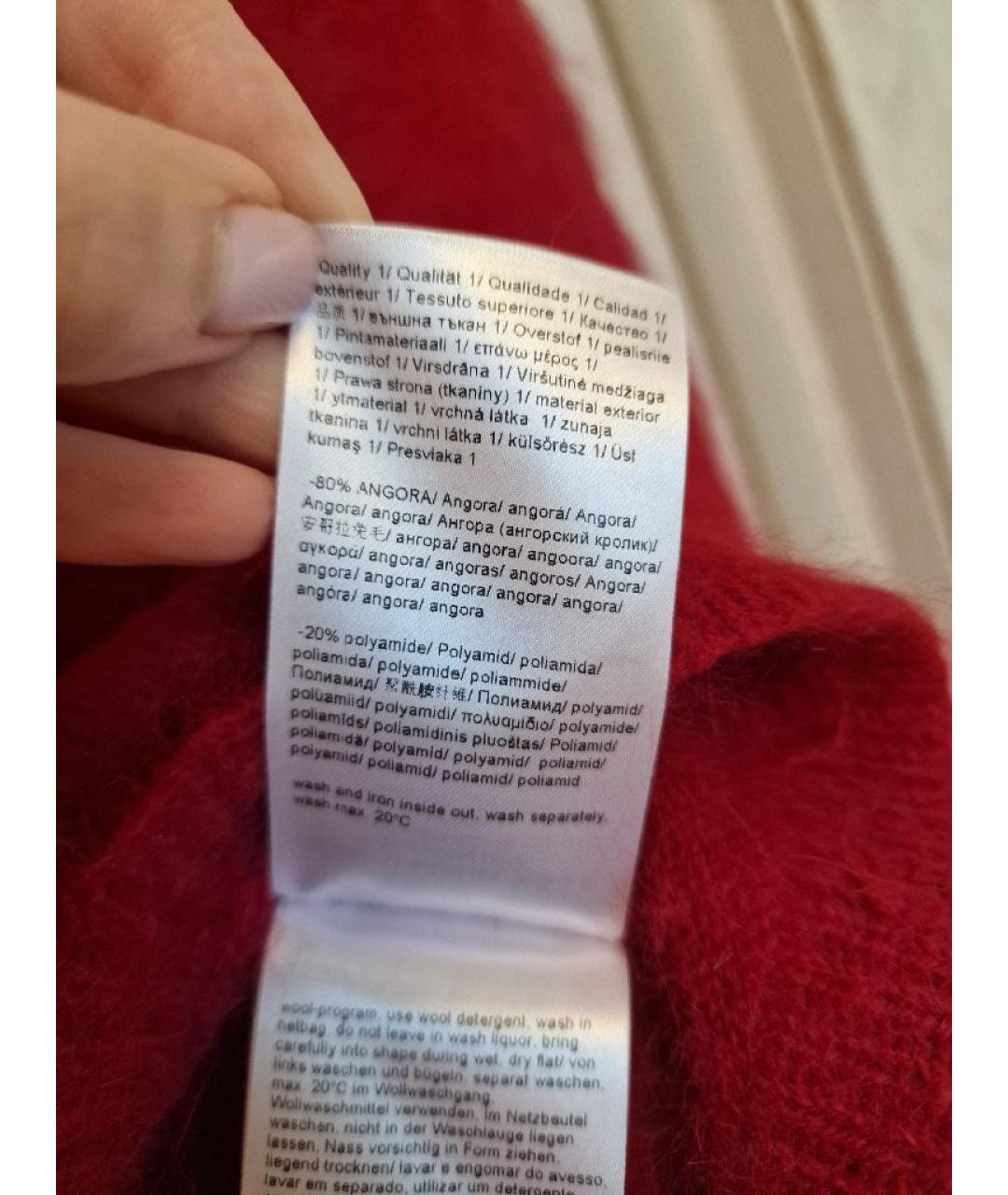 ESCADA Красный шерстяной джемпер / свитер, фото 5