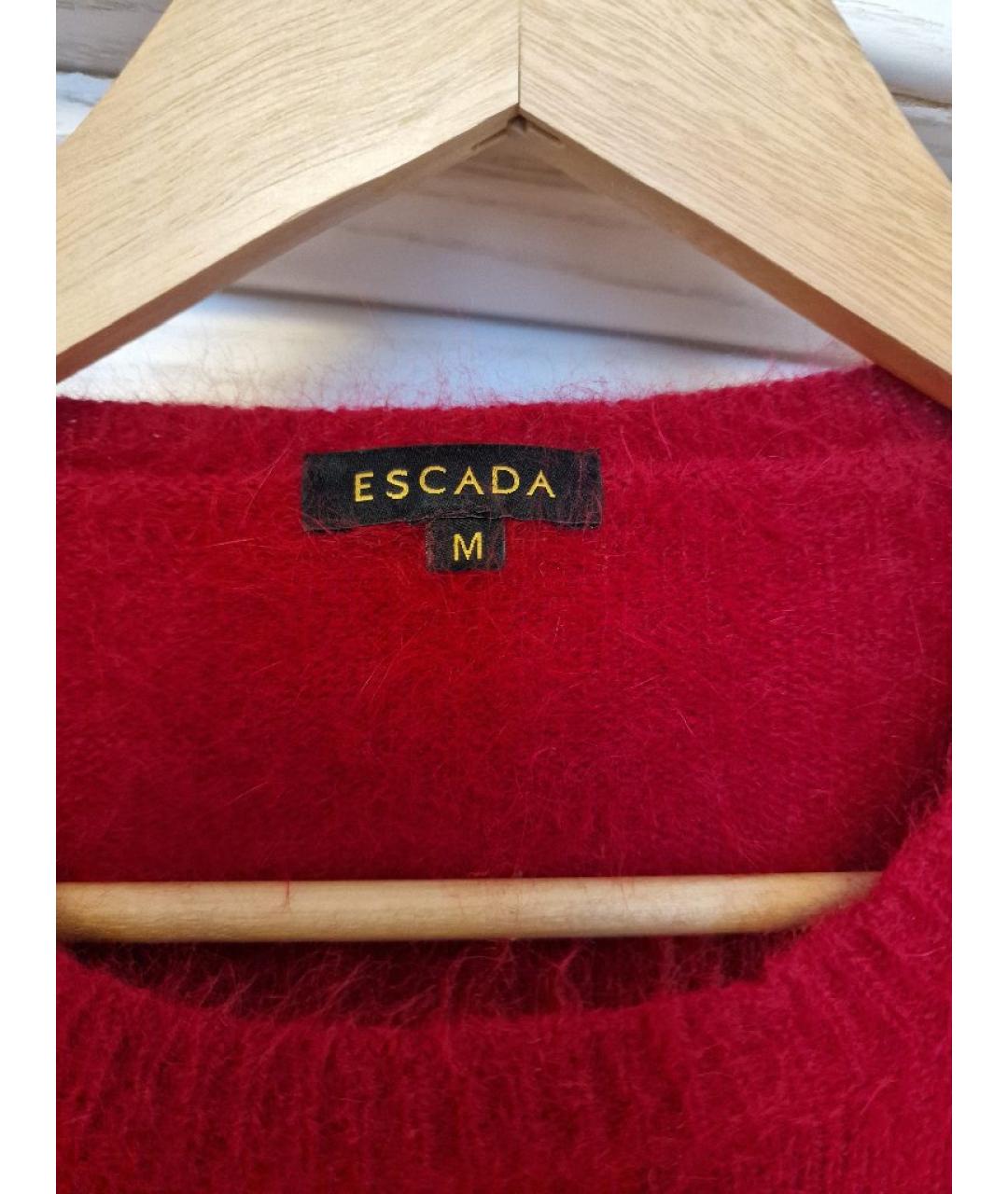 ESCADA Красный шерстяной джемпер / свитер, фото 3