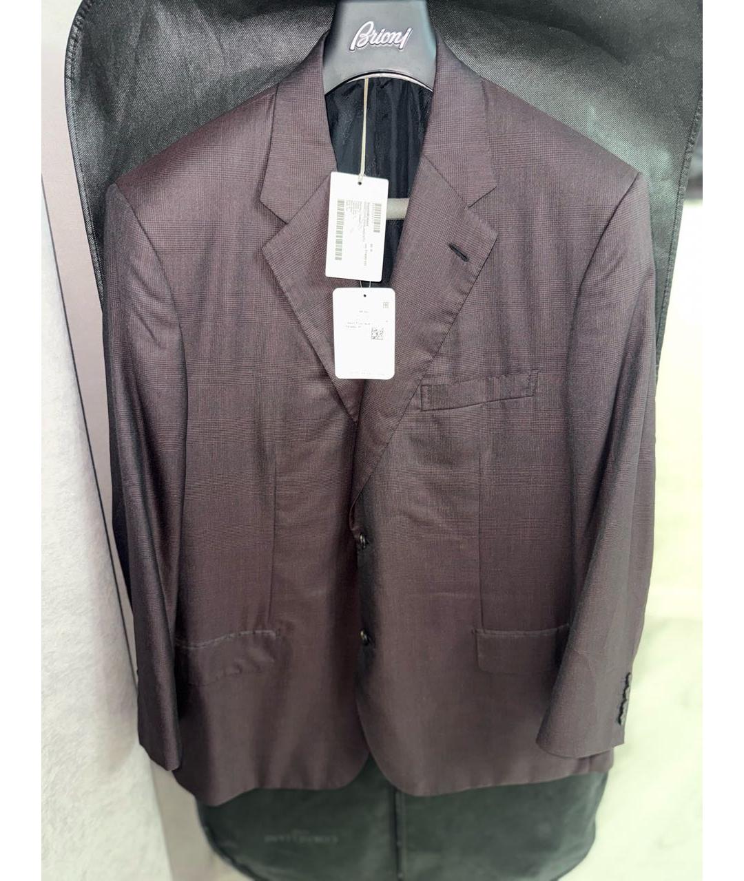 BRIONI Бордовый классический костюм, фото 9