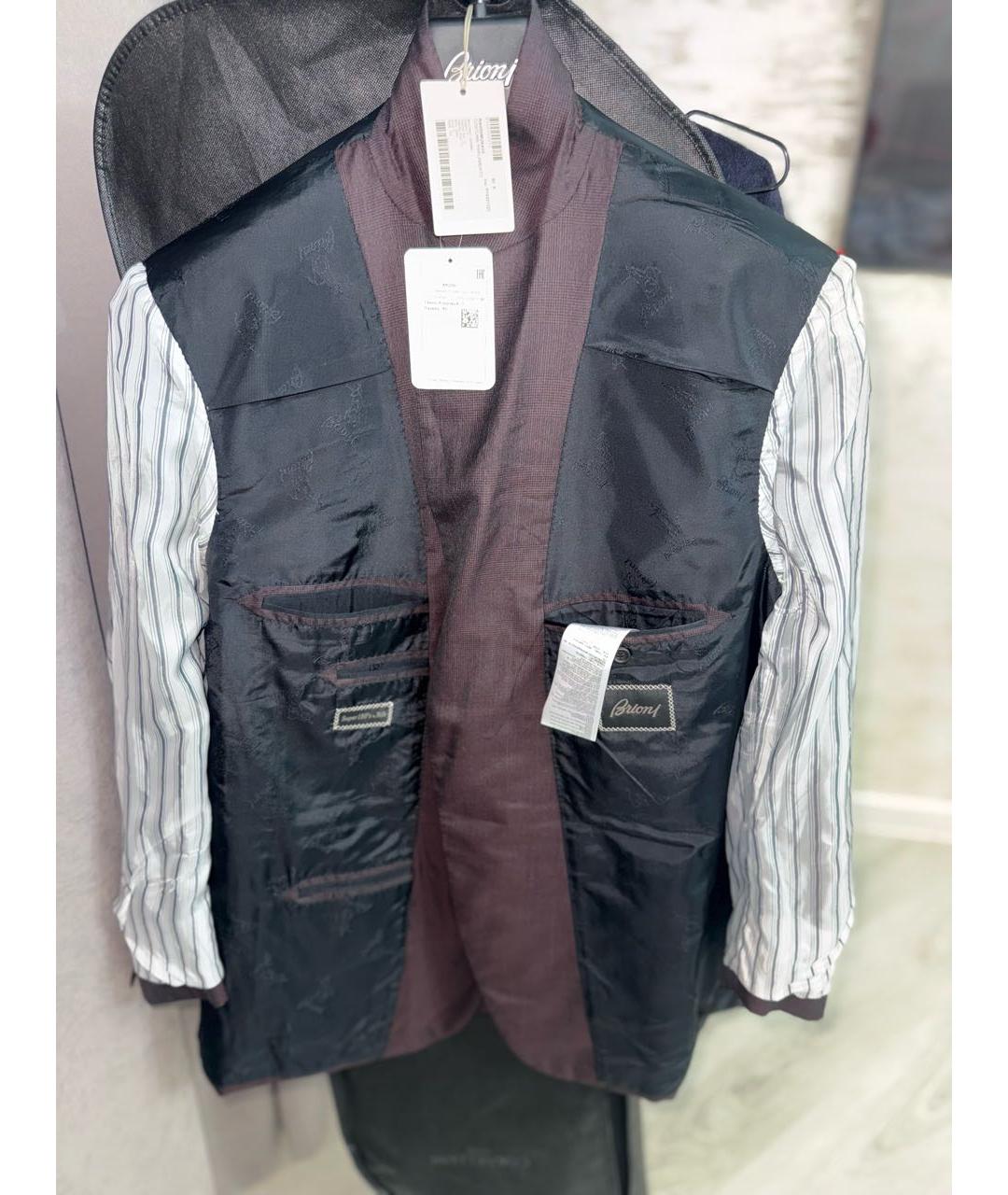 BRIONI Бордовый классический костюм, фото 2