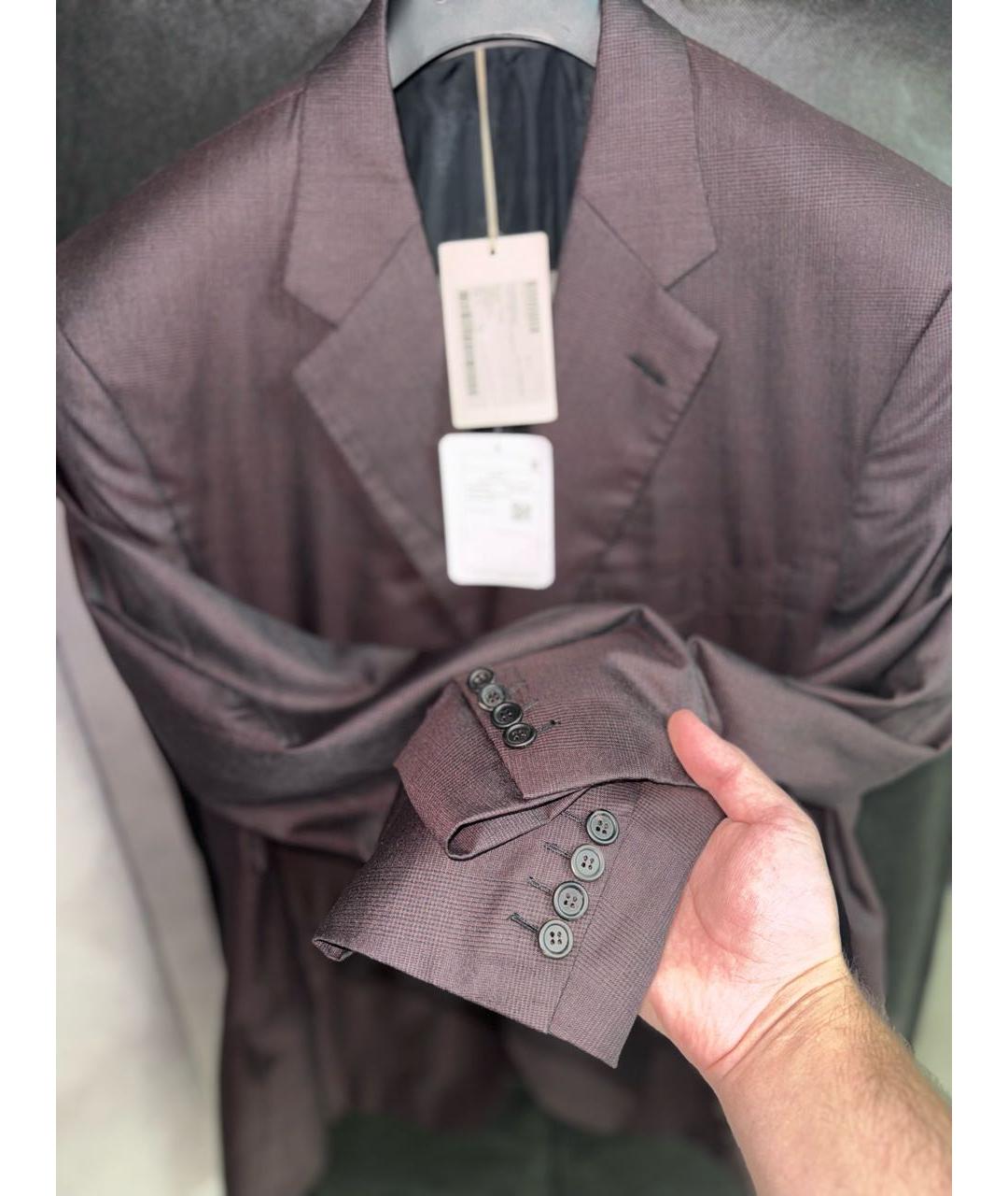 BRIONI Бордовый классический костюм, фото 6