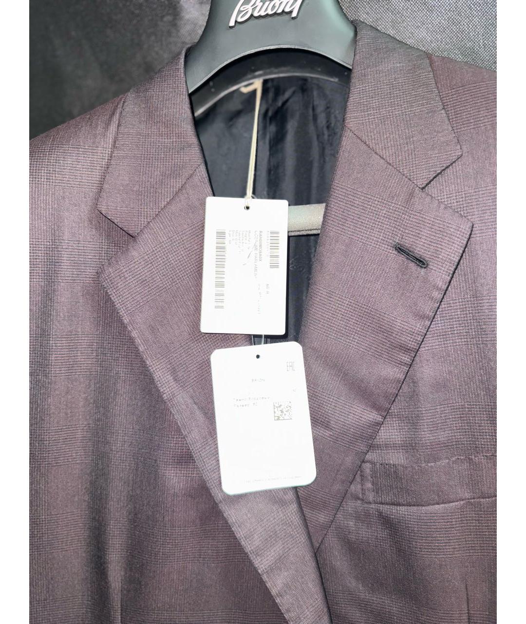 BRIONI Бордовый классический костюм, фото 4