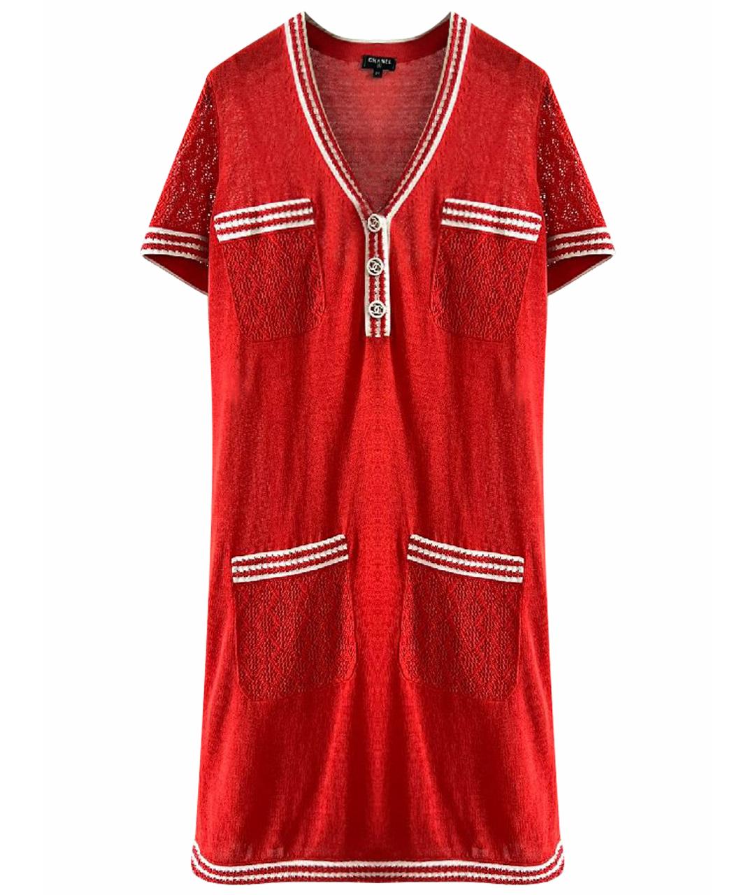CHANEL Красное повседневное платье, фото 1