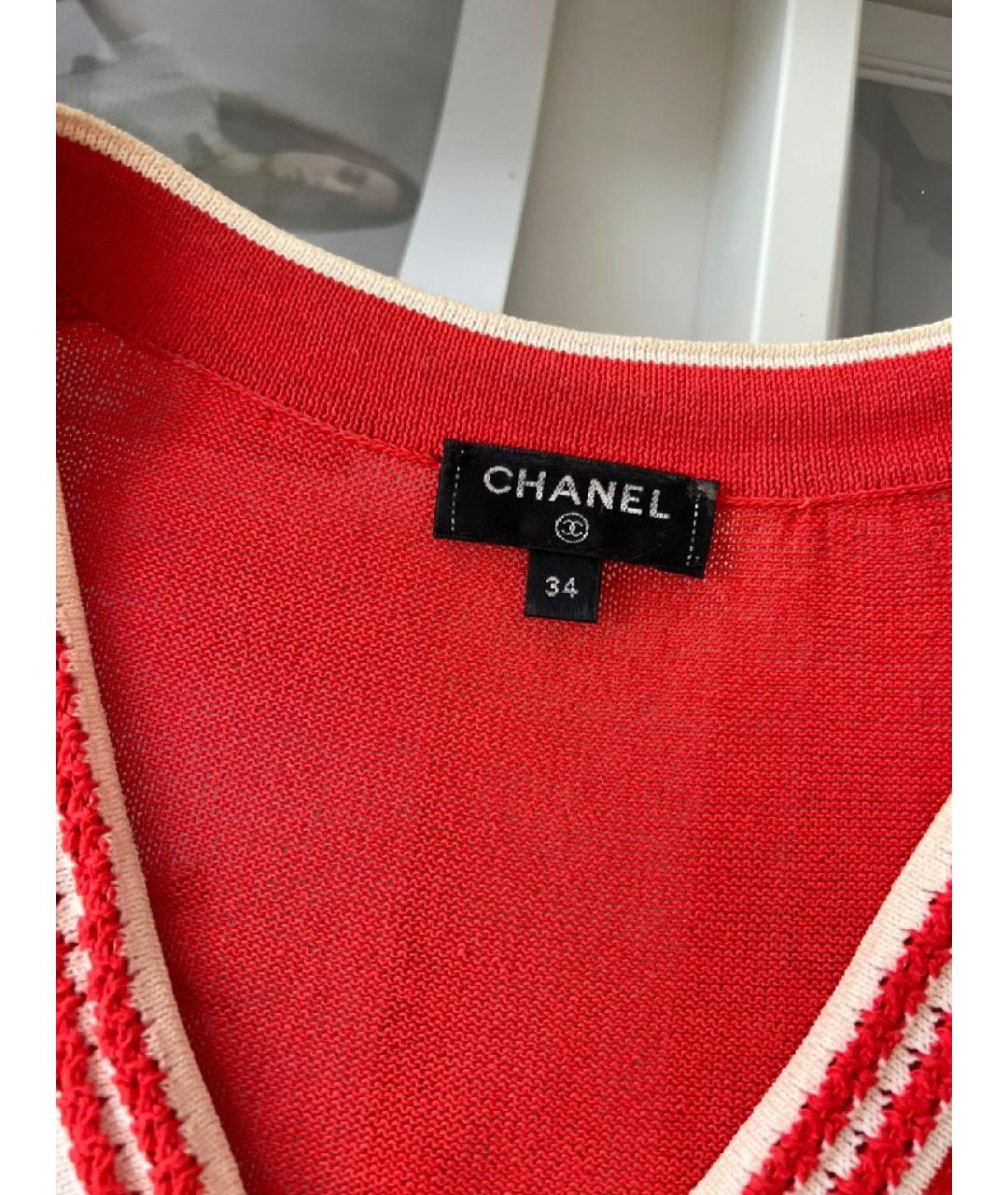 CHANEL Красное повседневное платье, фото 4