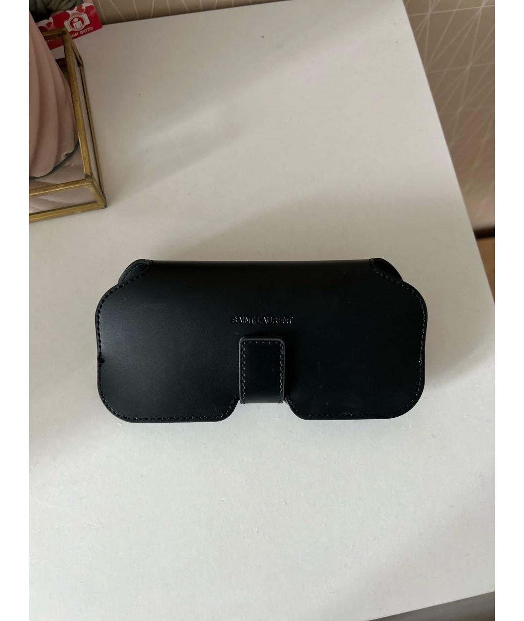 SAINT LAURENT Коричневые металлические солнцезащитные очки, фото 6