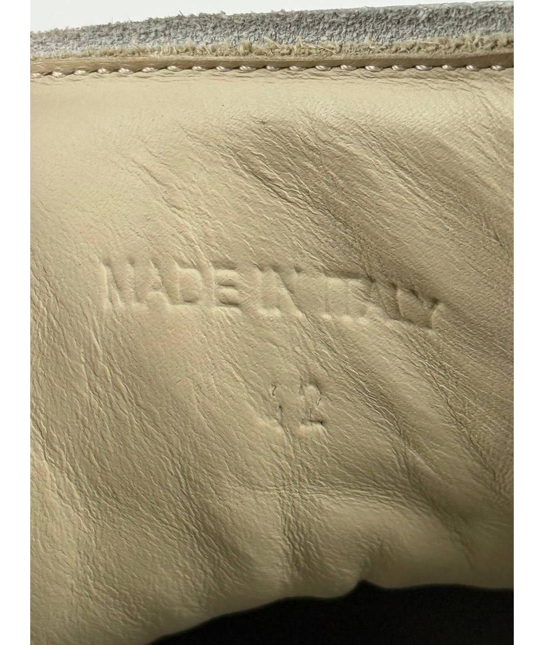 MAISON MARGIELA Белые кожаные высокие кроссовки / кеды, фото 6