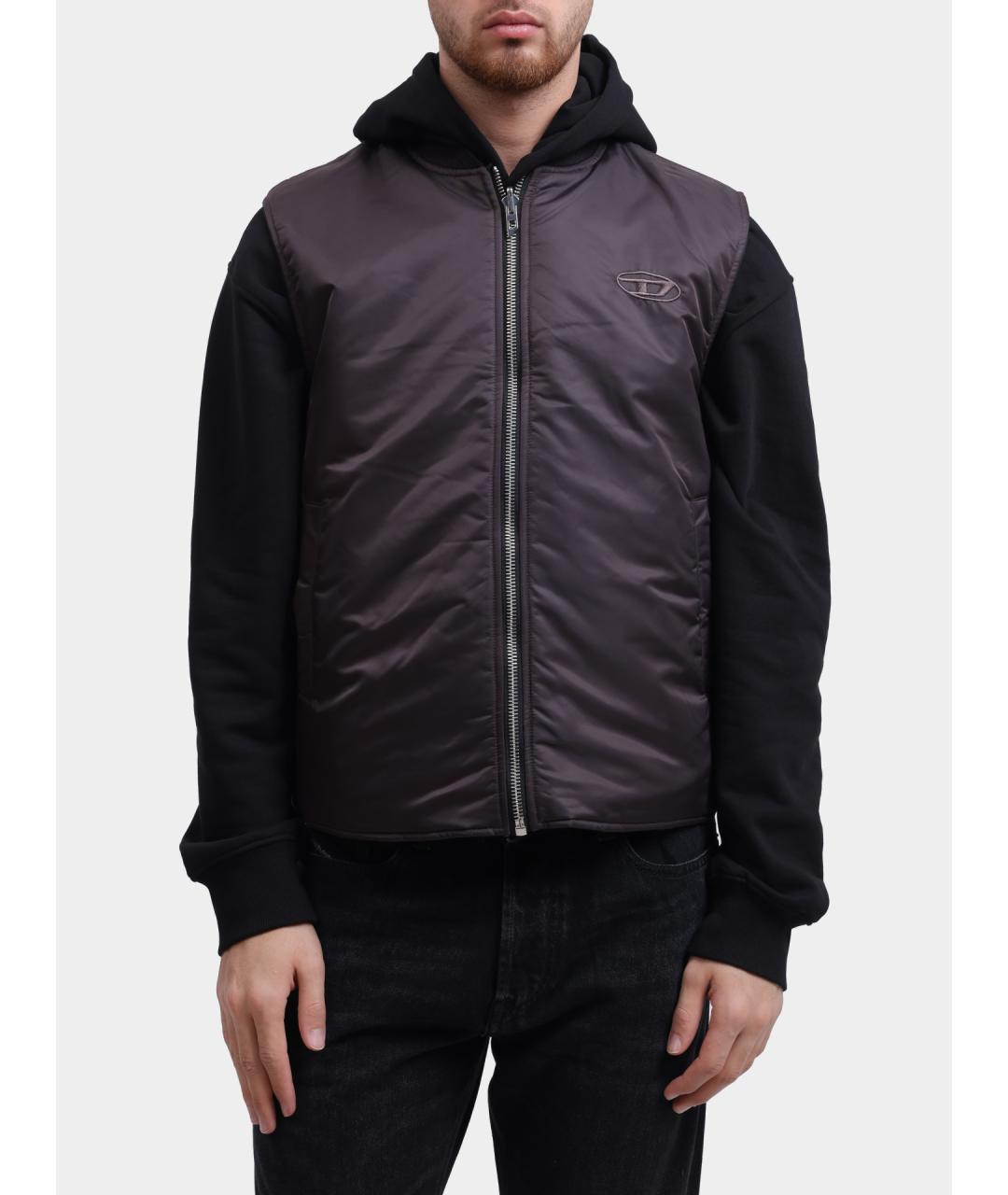 DIESEL Черный полиамидовый жилет, фото 6