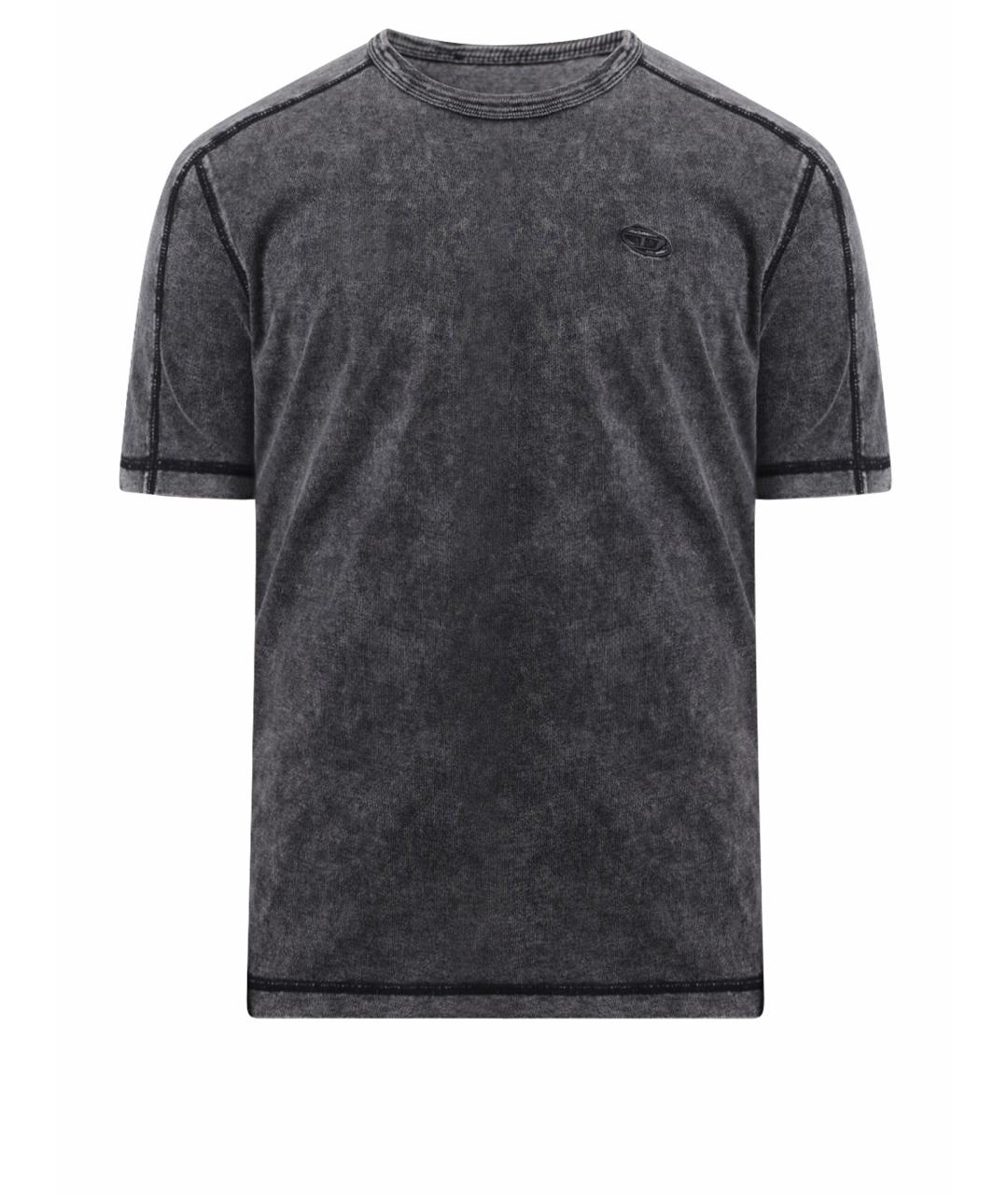 DIESEL Серая хлопковая футболка, фото 1