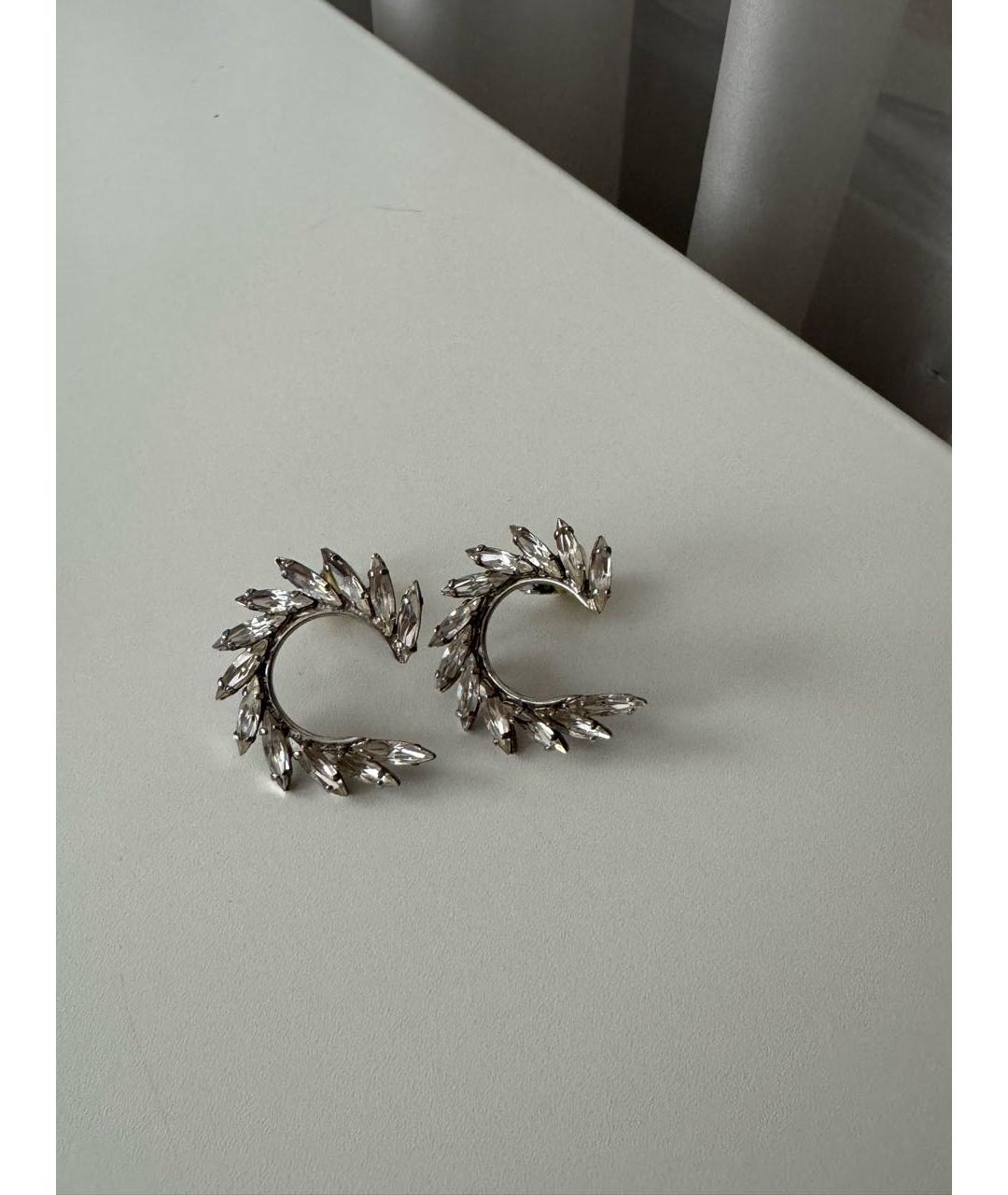 SAINT LAURENT Серебряные металлические серьги, фото 5