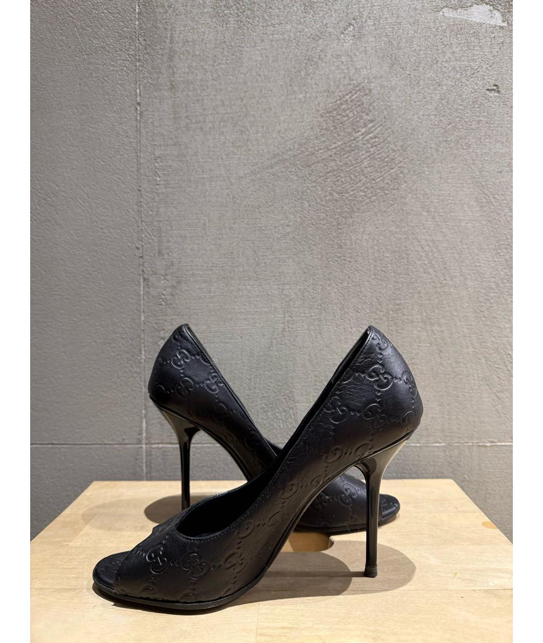 GUCCI Черные кожаные туфли, фото 5