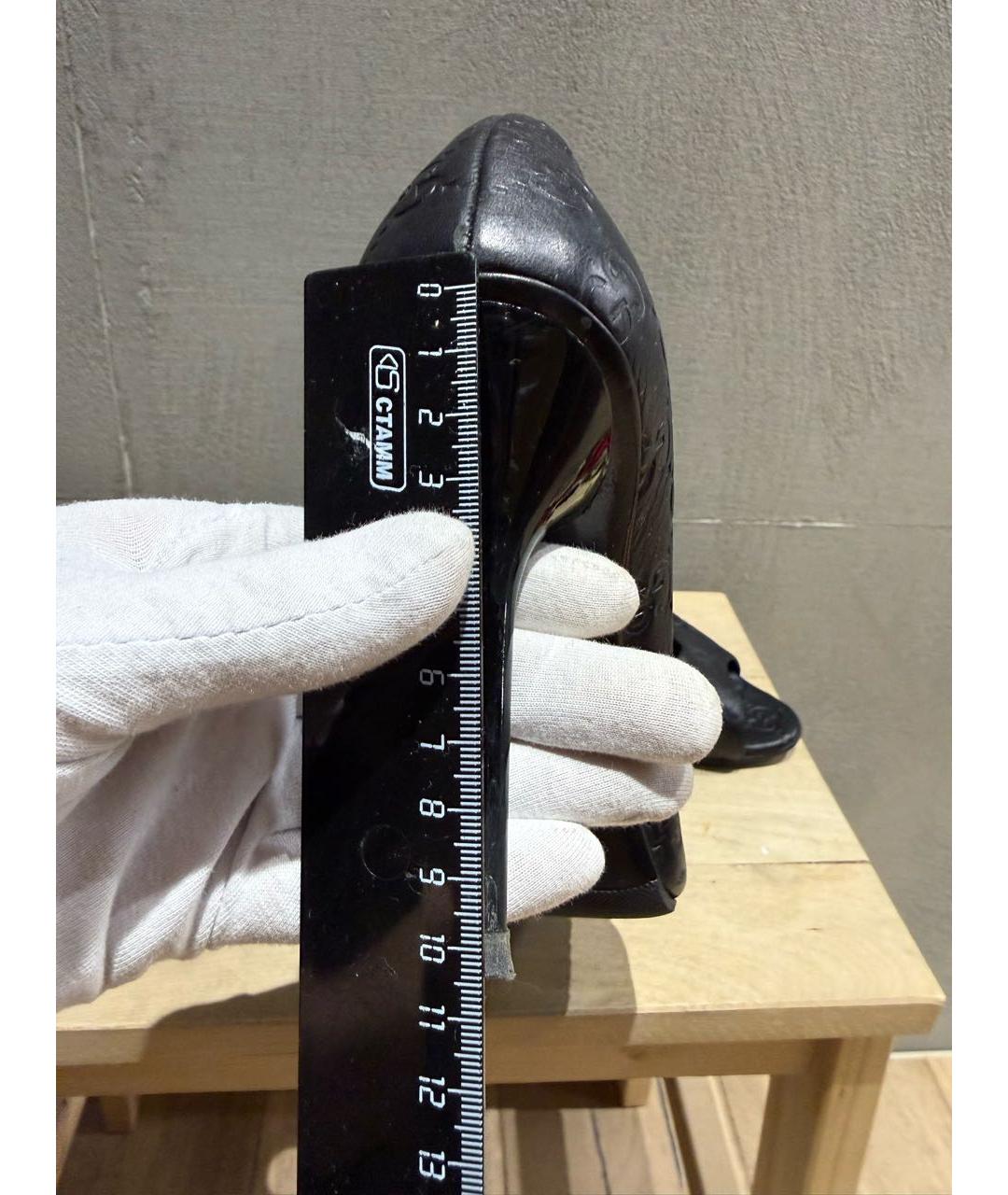 GUCCI Черные кожаные туфли, фото 4