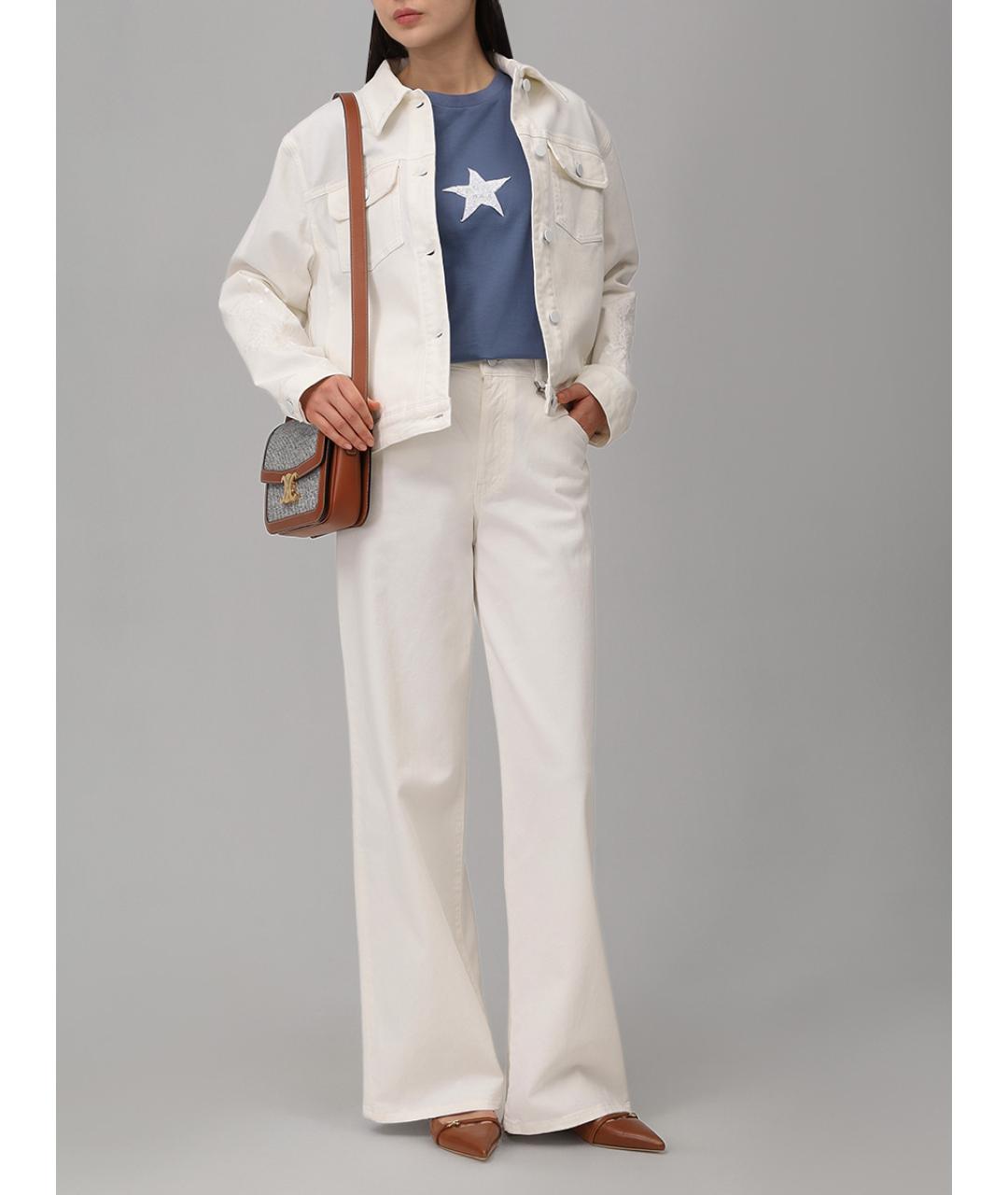 LORENA ANTONIAZZI Белая хлопковая куртка, фото 2