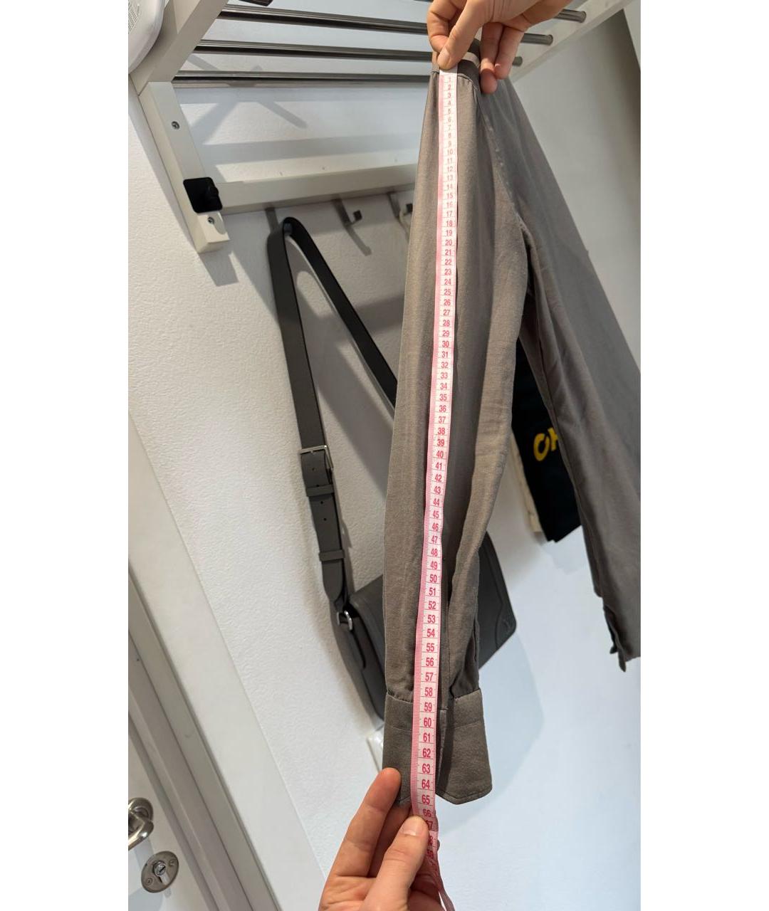 KITON Хаки хлопковая кэжуал рубашка, фото 7