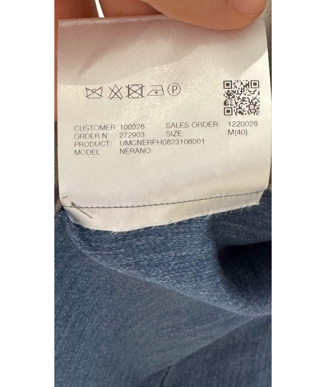 KITON Хаки хлопковая кэжуал рубашка, фото 4