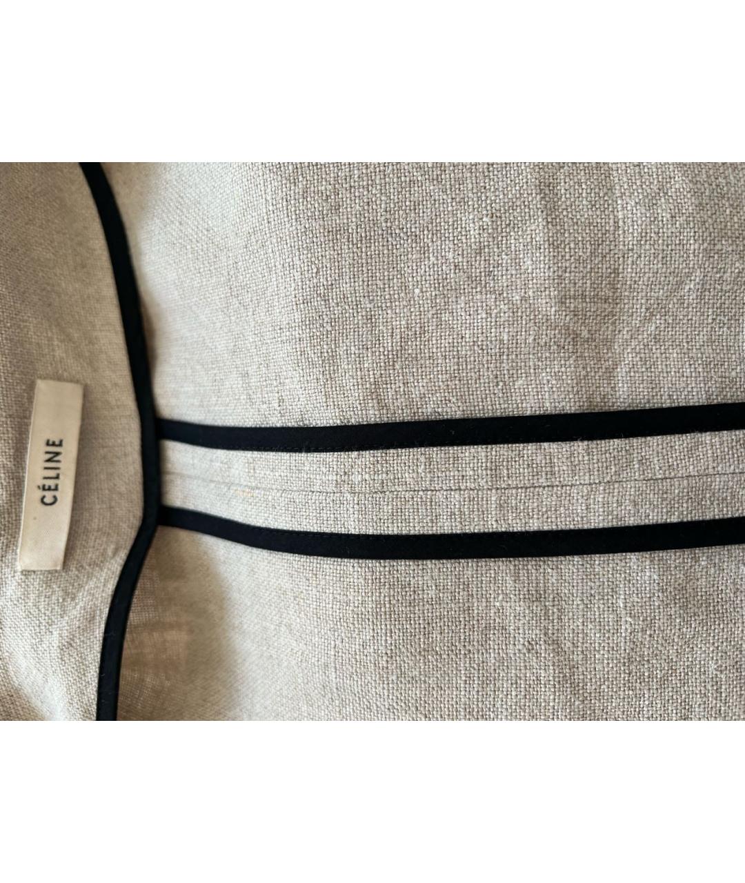 CELINE Бежевый льняной жакет/пиджак, фото 3