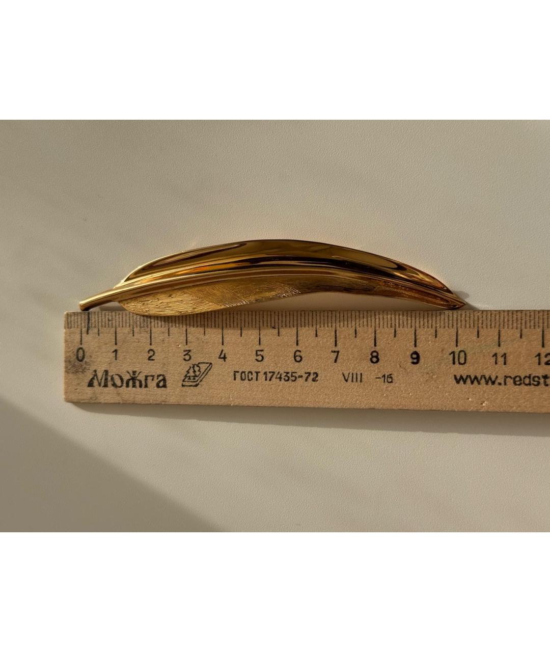 CHRISTIAN DIOR Золотая позолоченная булавка / брошь, фото 6