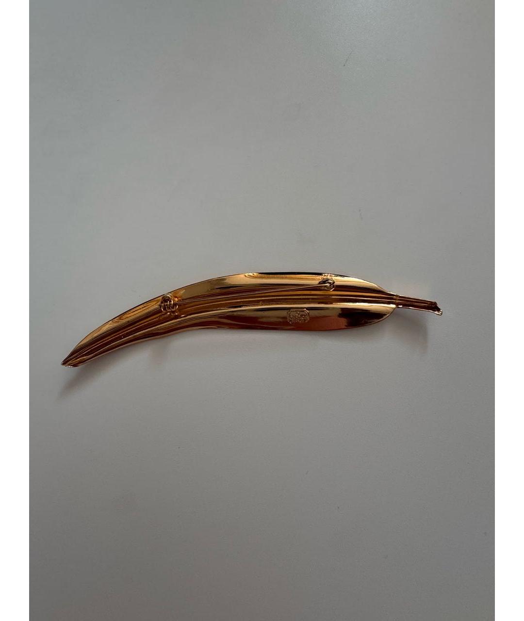 CHRISTIAN DIOR Золотая позолоченная булавка / брошь, фото 2